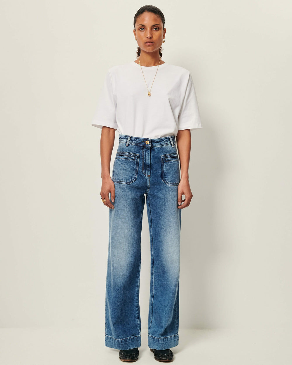 Women JOHNNY O Vintage Blue | Flare jeans