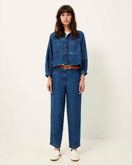 Women NICA Denim Blue | Pants | SESSÙN Official website