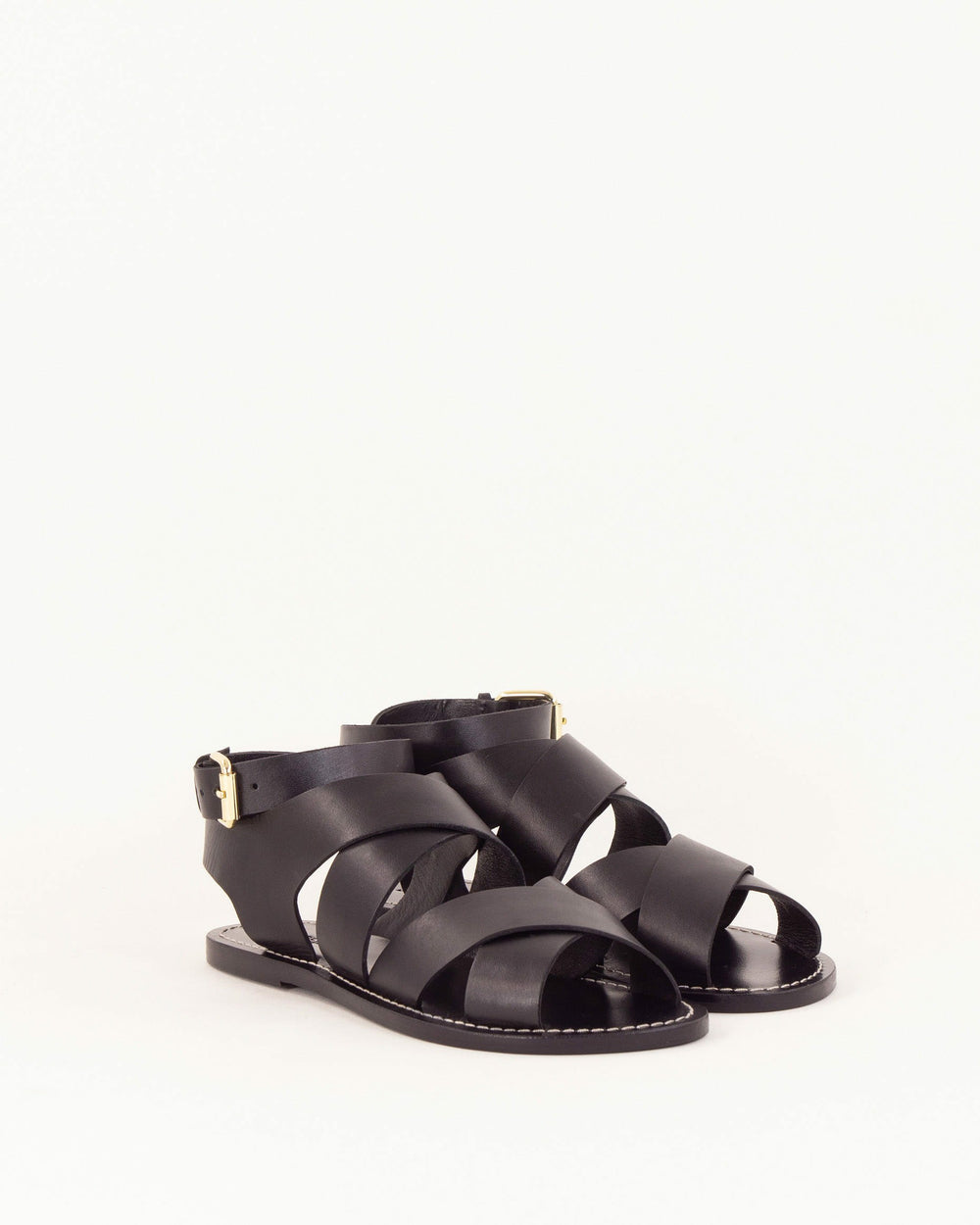 Women DAKLA Black Leather | Sandals