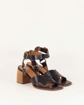 Women OONA Black Leather | Sandals
