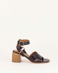 Women OONA Black Leather | Sandals