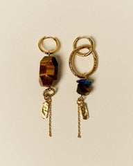 Women TOTI STONE Tiger Blue | Earrings
