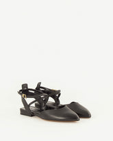 Women BETTY Black Leather | Ballet Flats