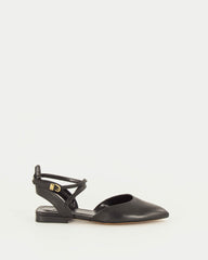 Women BETTY Black Leather | Ballet Flats