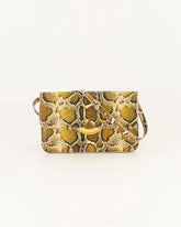 Women DIVILUZ POUCH Yellow Python | Clutch bag | SESSÙN Website