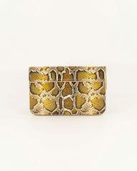Women DIVILUZ POUCH Yellow Python | Clutch bag | SESSÙN Website