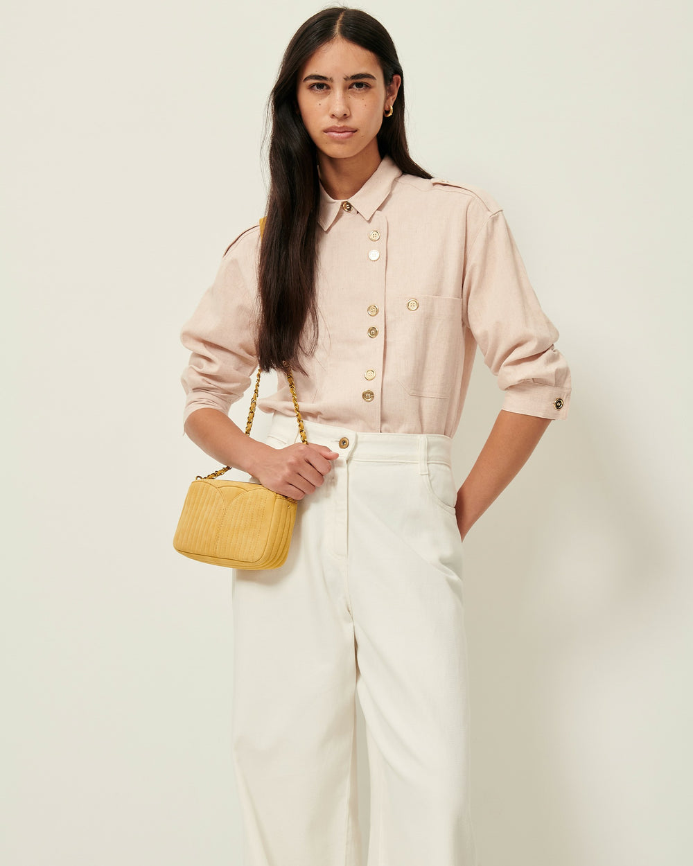 Women CESARY Rosewater | Over-shirt | SESSÙN Official Website
