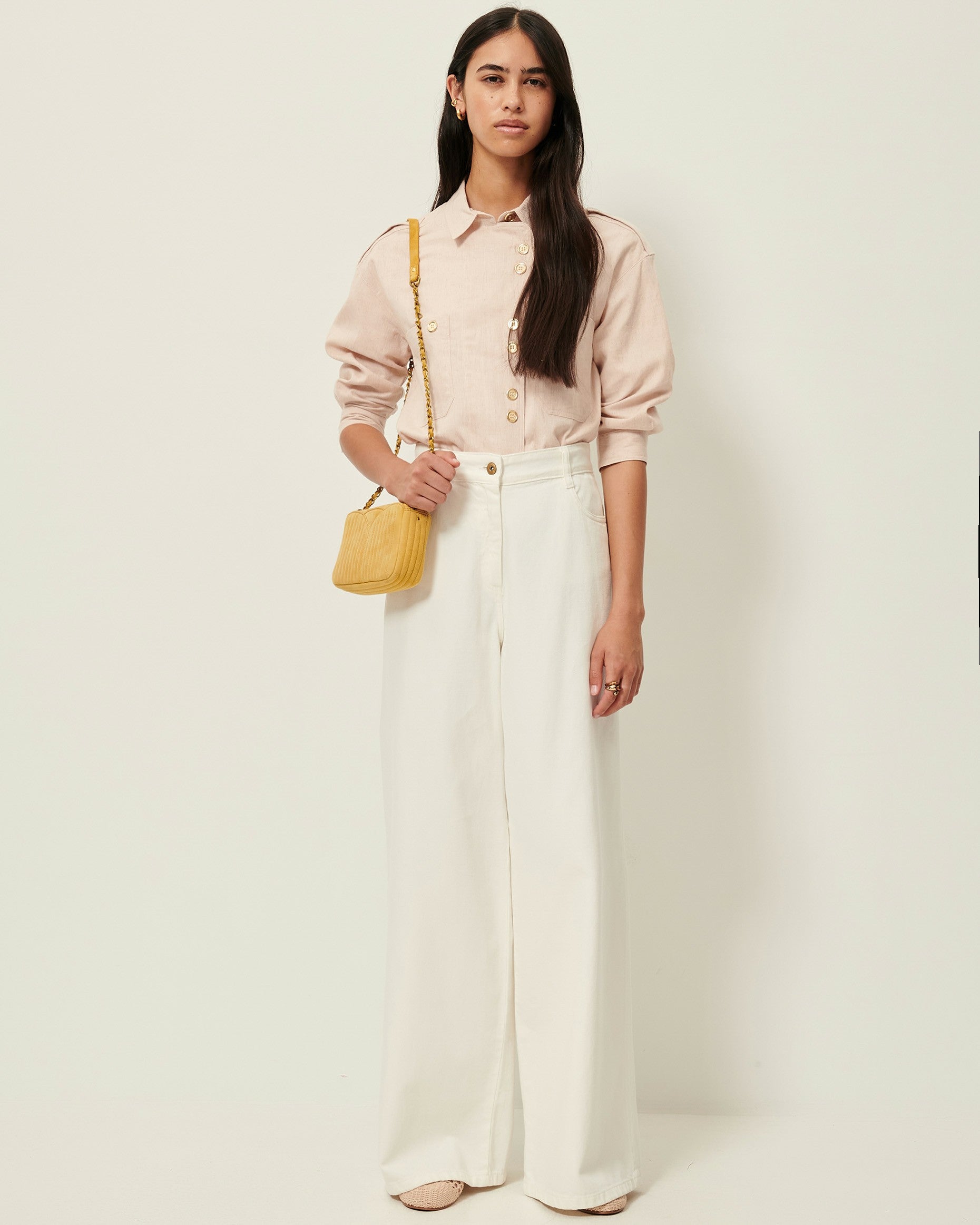 Women CESARY Rosewater | Over-shirt | SESSÙN Official Website