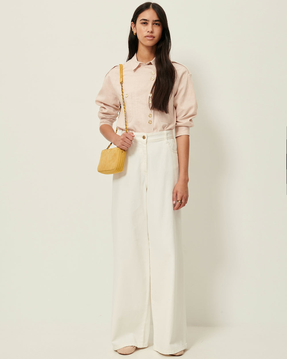 Women CESARY Rosewater | Over-shirt | SESSÙN Official Website