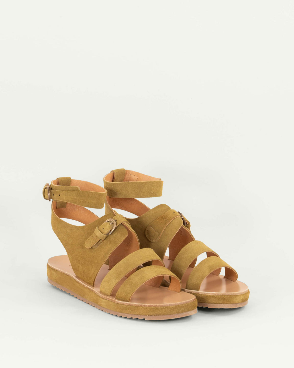 Women MISS MONTAIN Gold Suede |  Sandal | SESSÙN Official Website