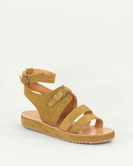Women MISS MONTAIN Gold Suede |  Sandal | SESSÙN Official Website