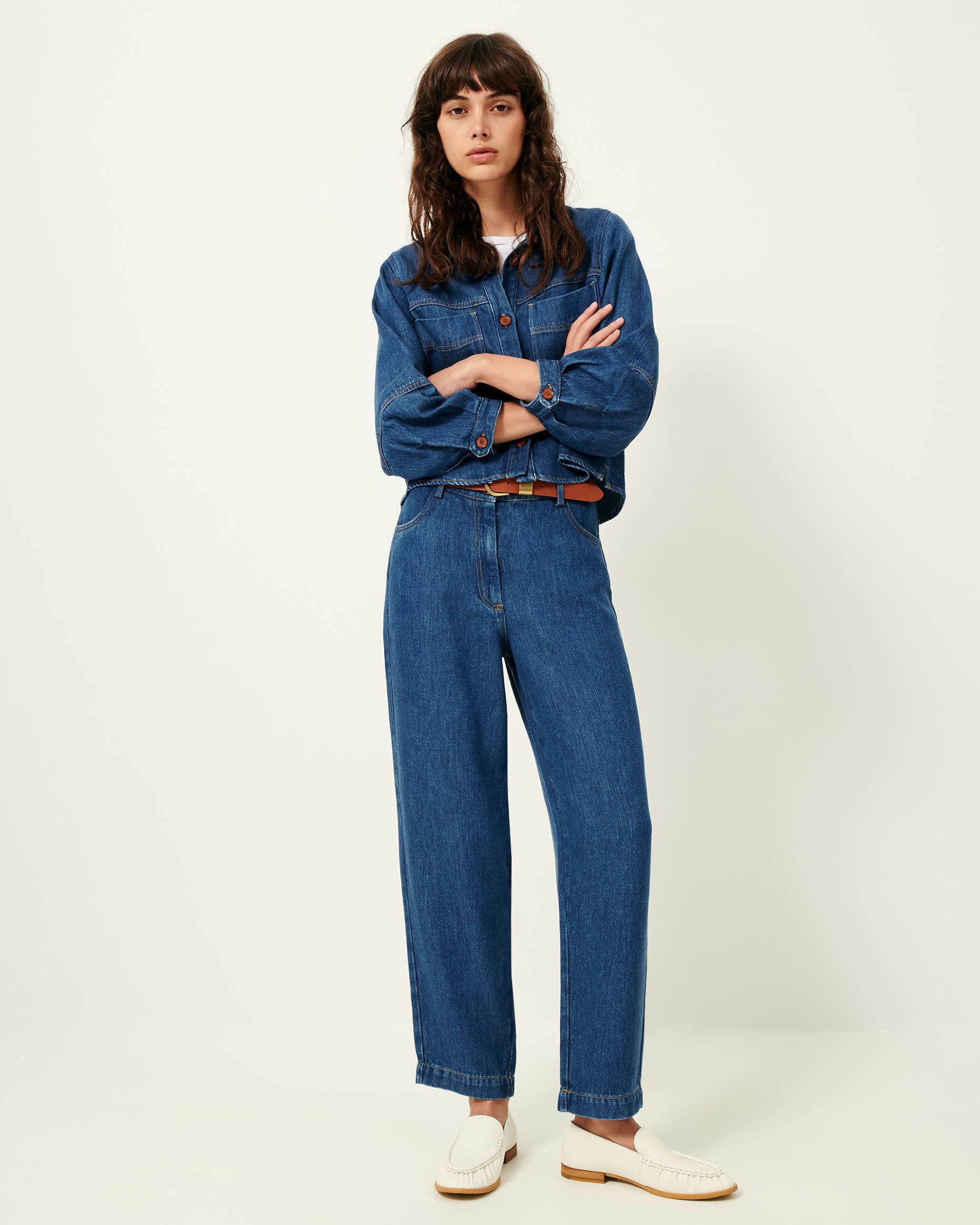 Women NICA Denim Blue | Pants |  SESSÙN Official website