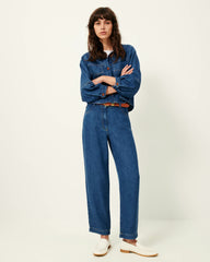 Women NICA Denim Blue | Pants |  SESSÙN Official website