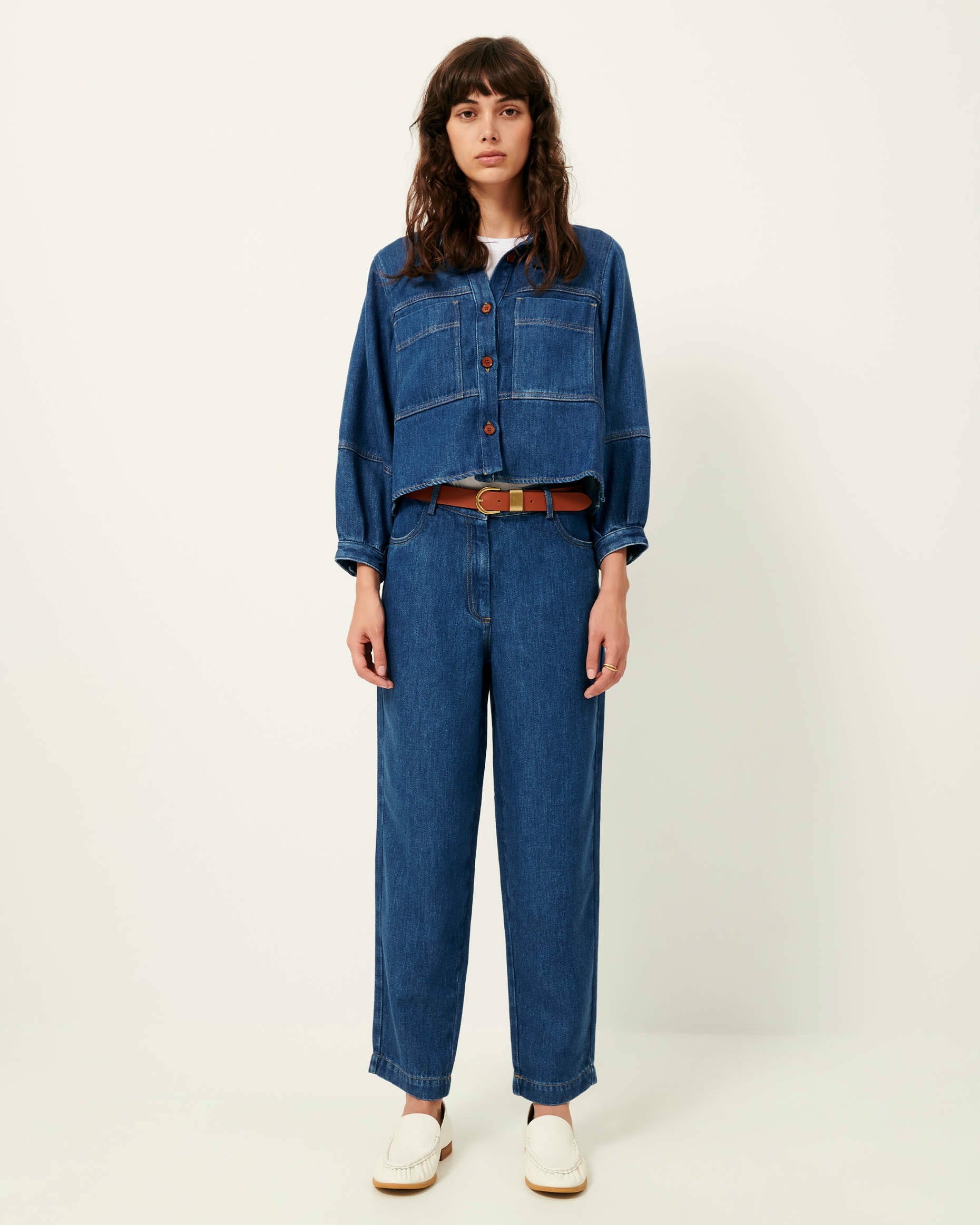 Women NICA Denim Blue | Pants |  SESSÙN Official website