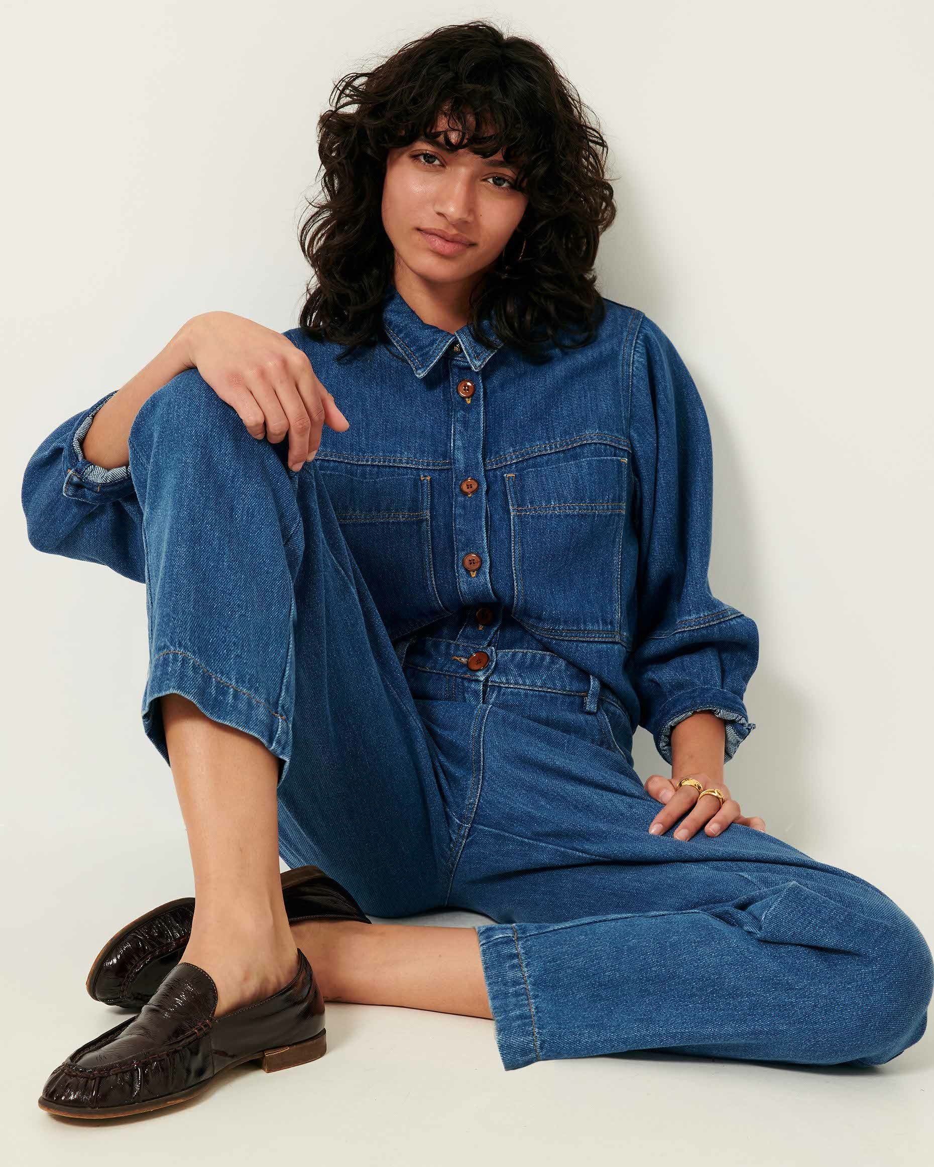 Women LEONE Denim Blue | Overshirt