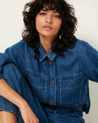 Women LEONE Denim Blue | Overshirt