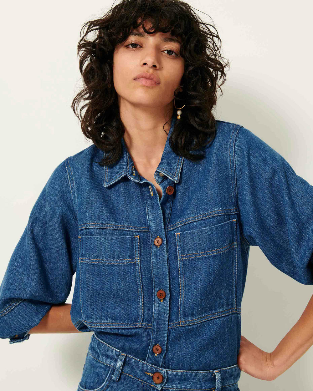 Women LEONE Denim Blue | Overshirt