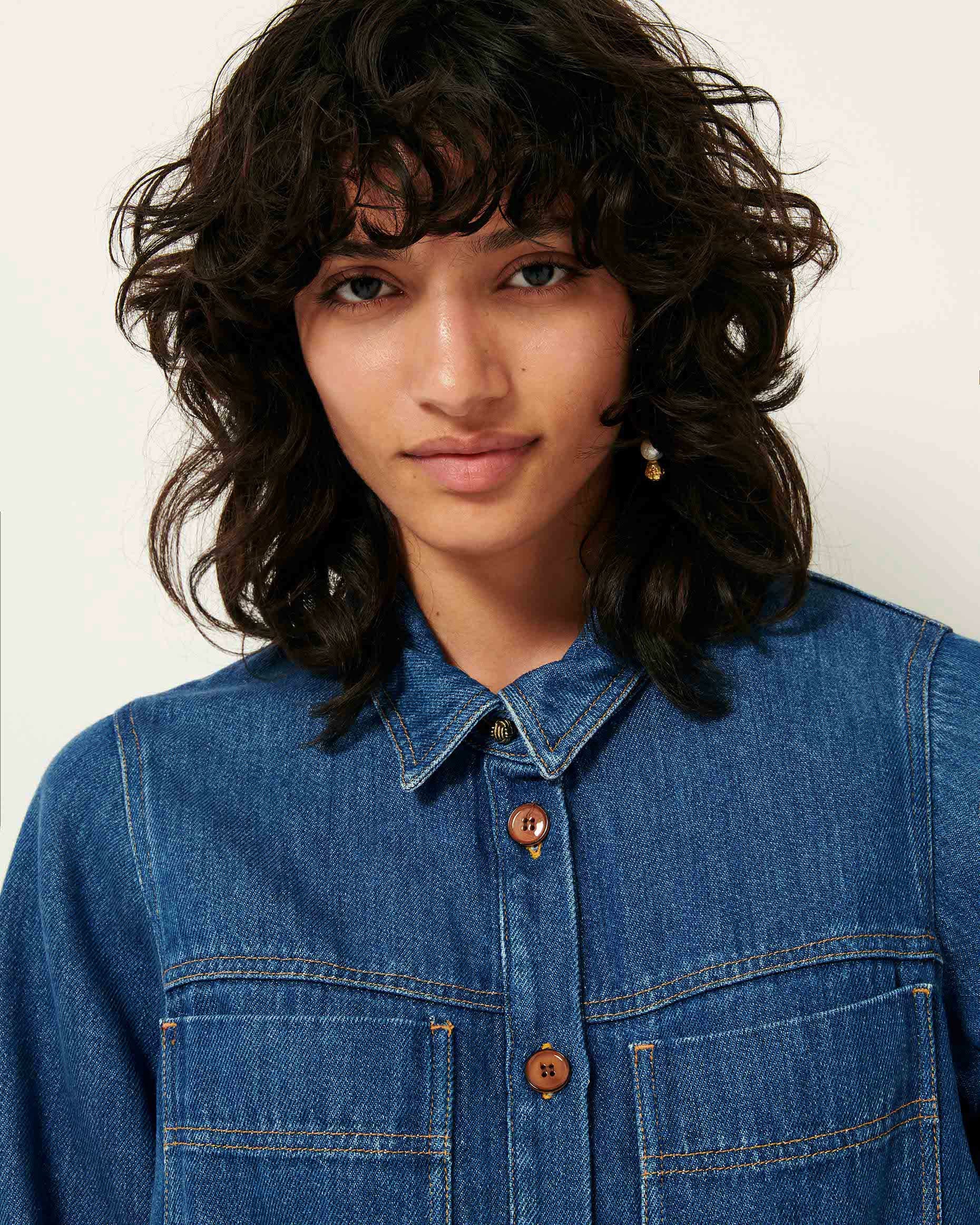 Women LEONE Denim Blue | Overshirt
