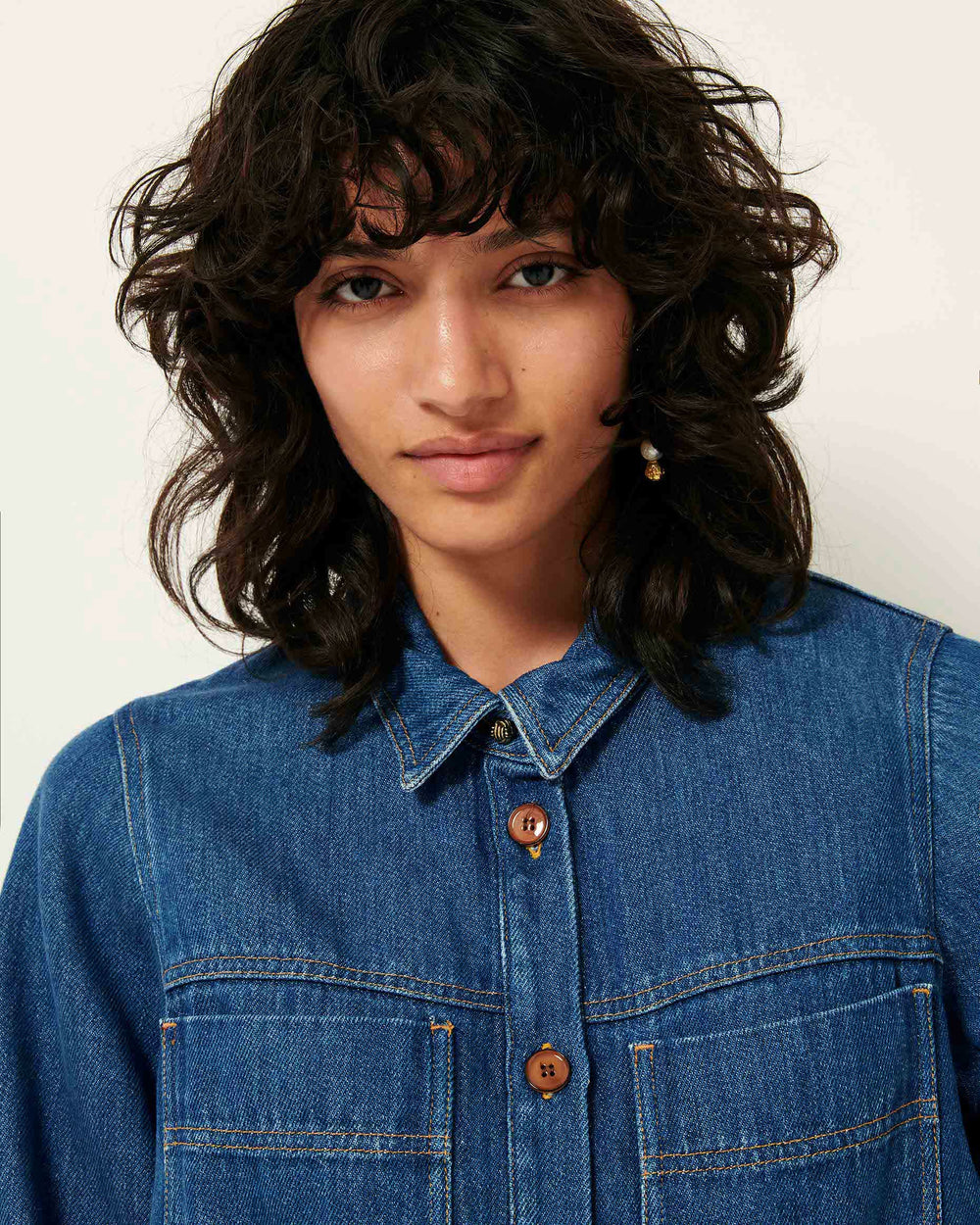 Women LEONE Denim Blue | Overshirt