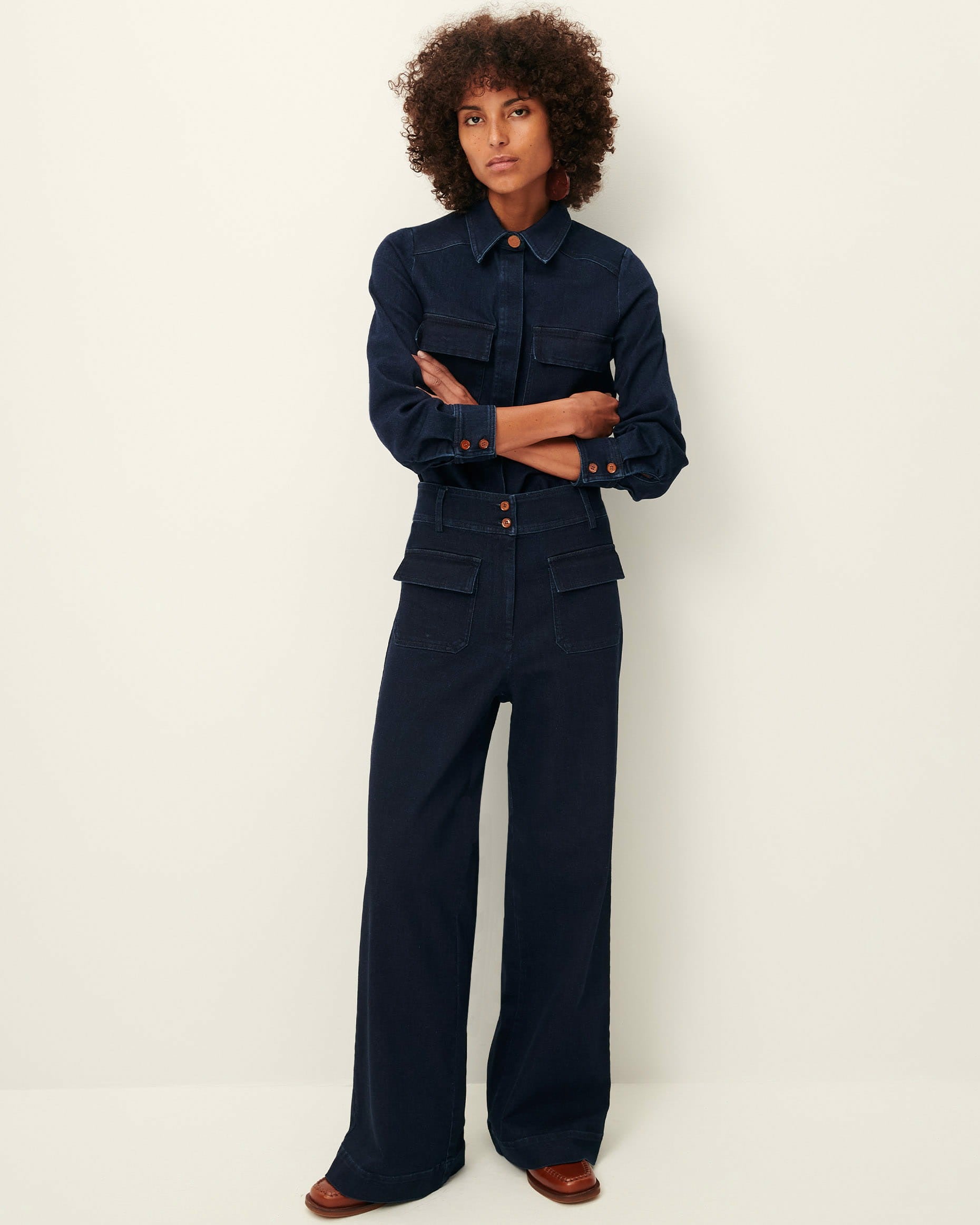 Women MANHATTAN Denim Blue | Pants