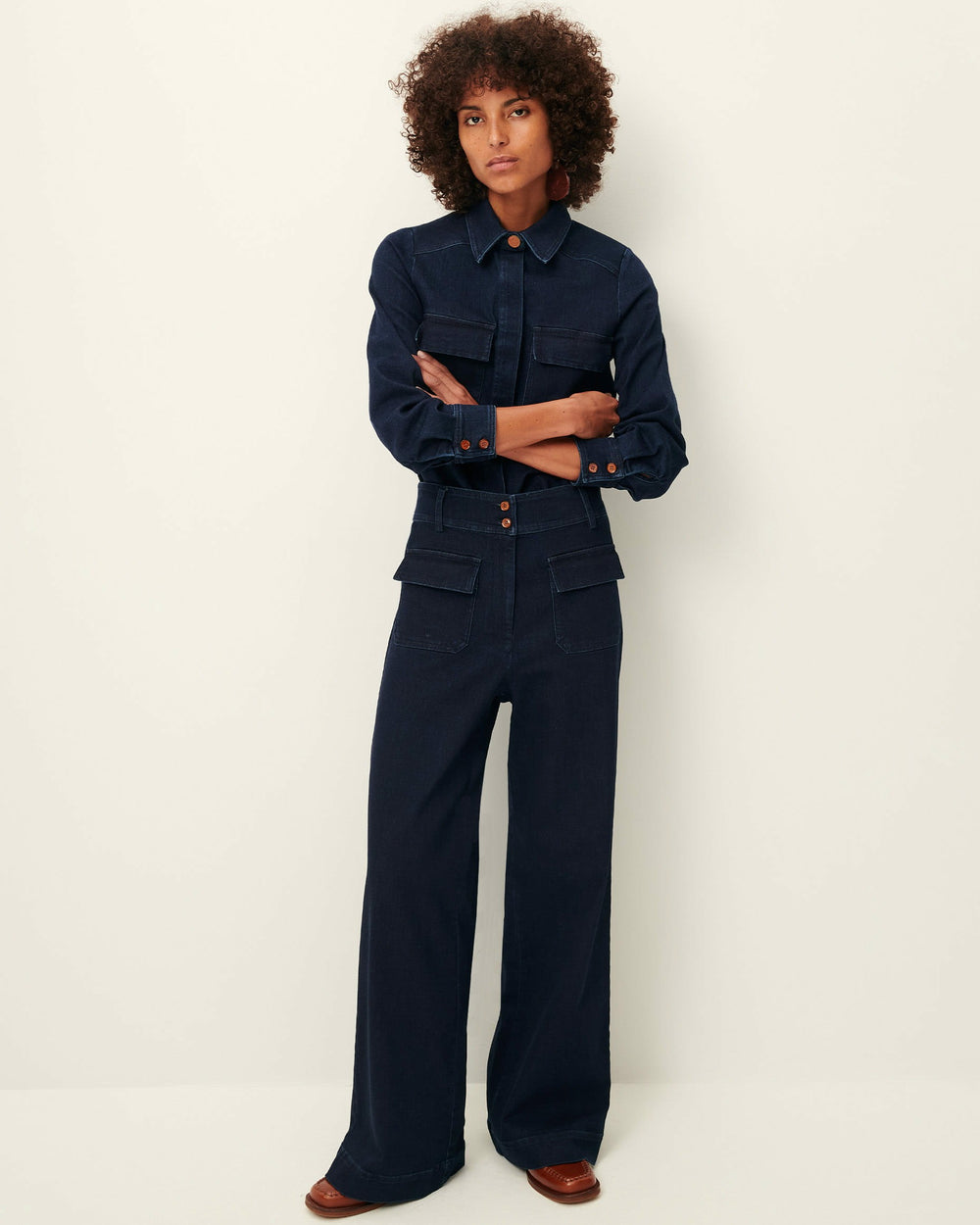 Women MANHATTAN Denim Blue | Pants