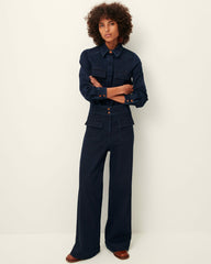 Women MANHATTAN Denim Blue | Pants