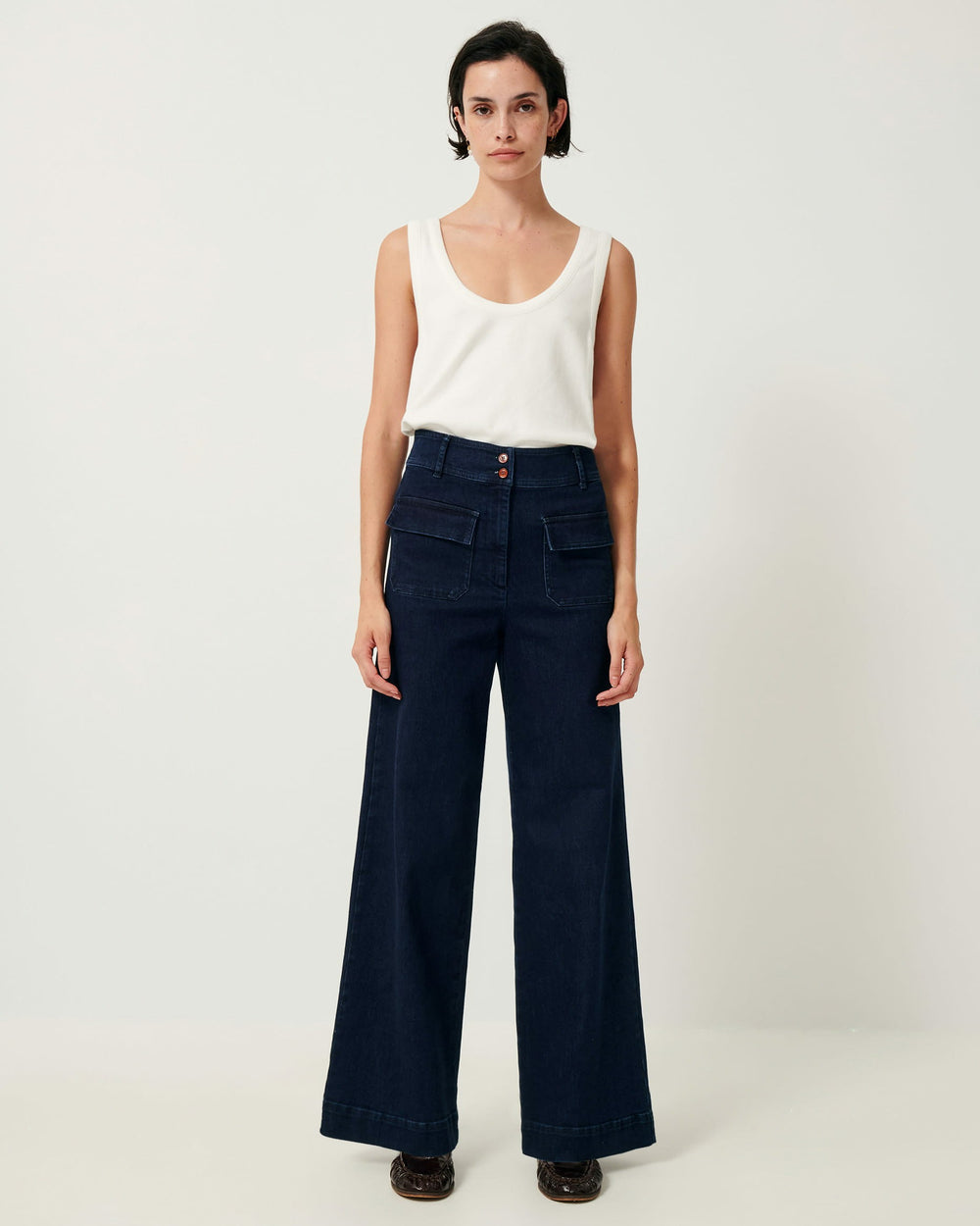 Women MANHATTAN Denim Blue | Pants
