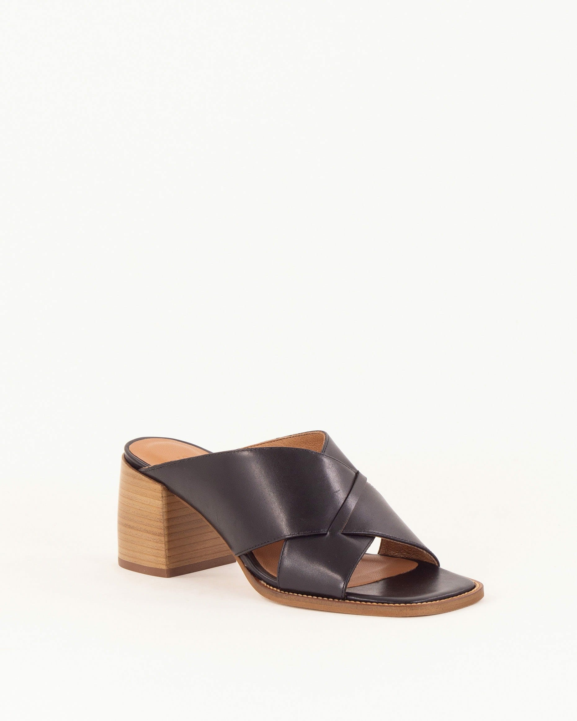 Women SOKOSTI Black Leather | Mules