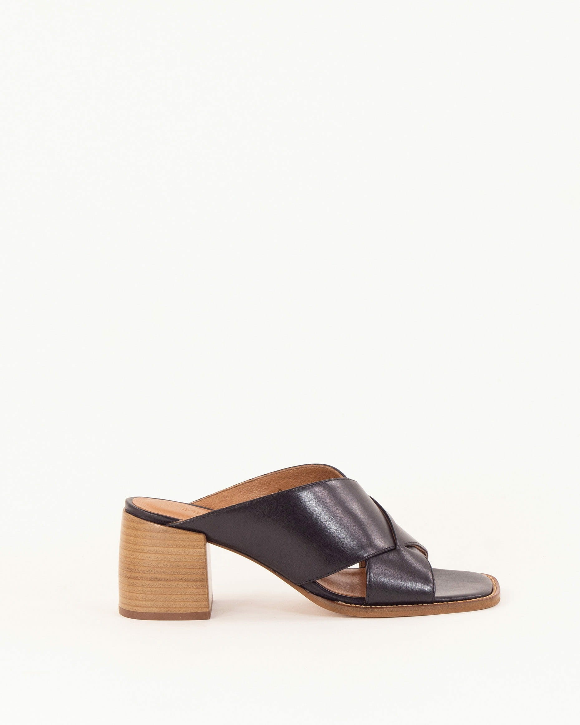 Women SOKOSTI Black Leather | Mules