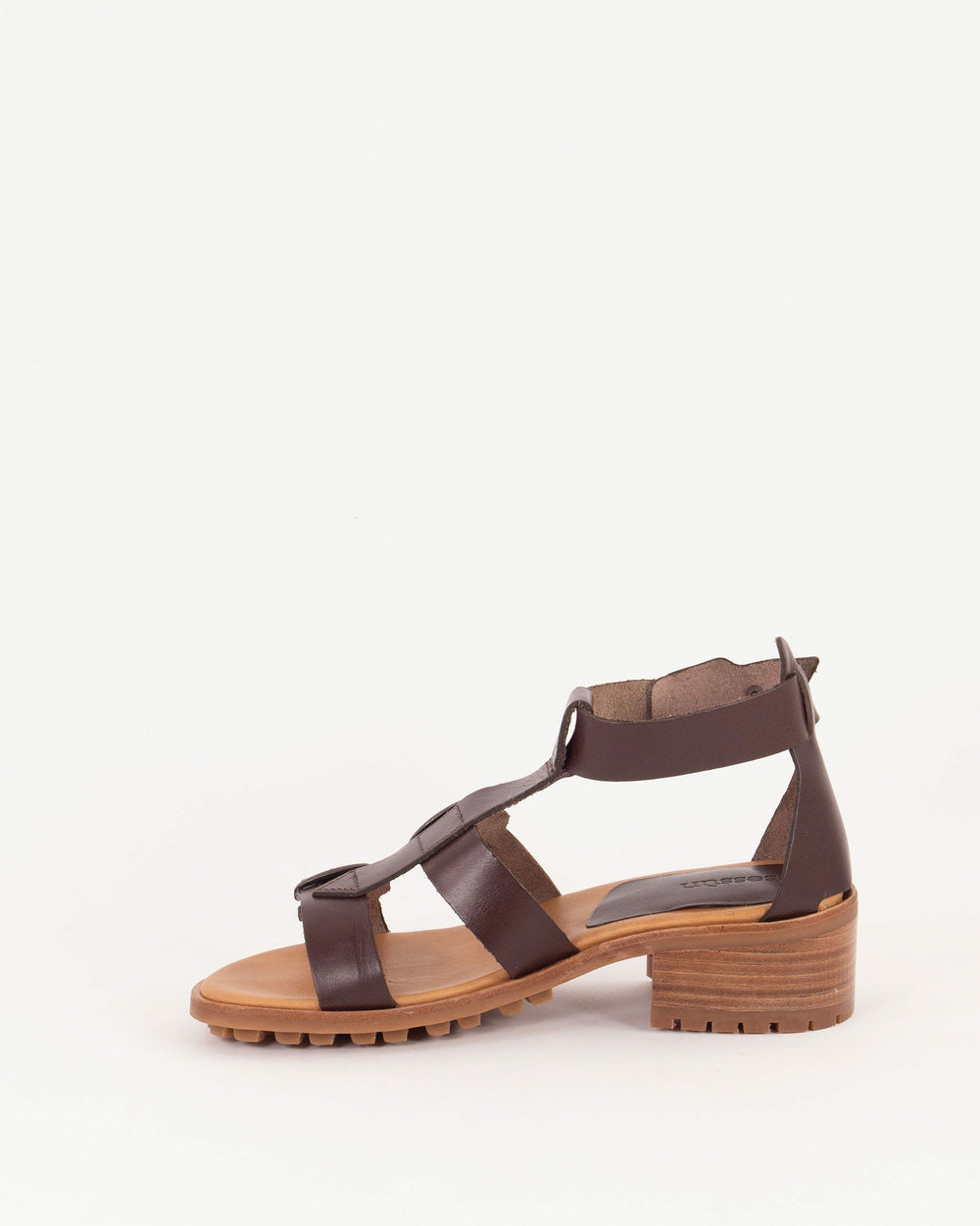 Women OULANKA Dark Brown Leather | Sandals