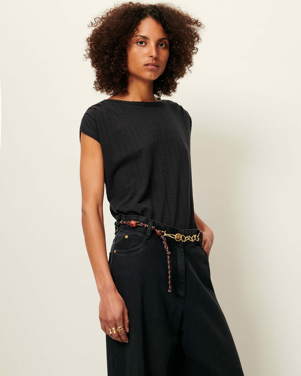 Women SIXTOJACQUARD Moonless | T-shirt