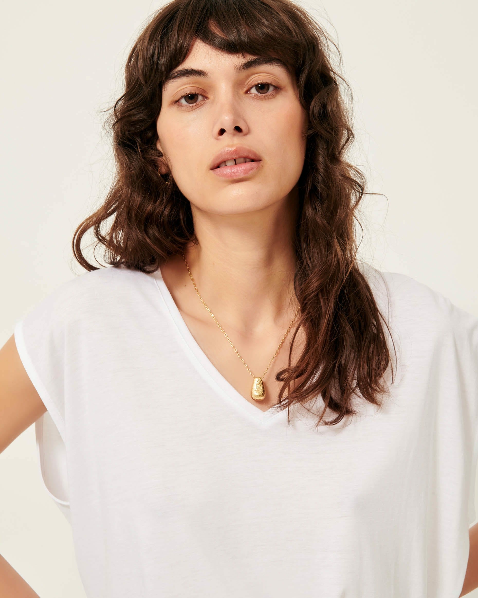 Women THE V Optical White | Sleeveless T-shirt