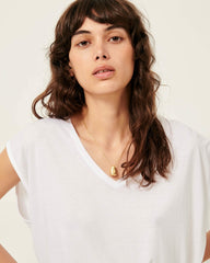 Women THE V Optical White | Sleeveless T-shirt