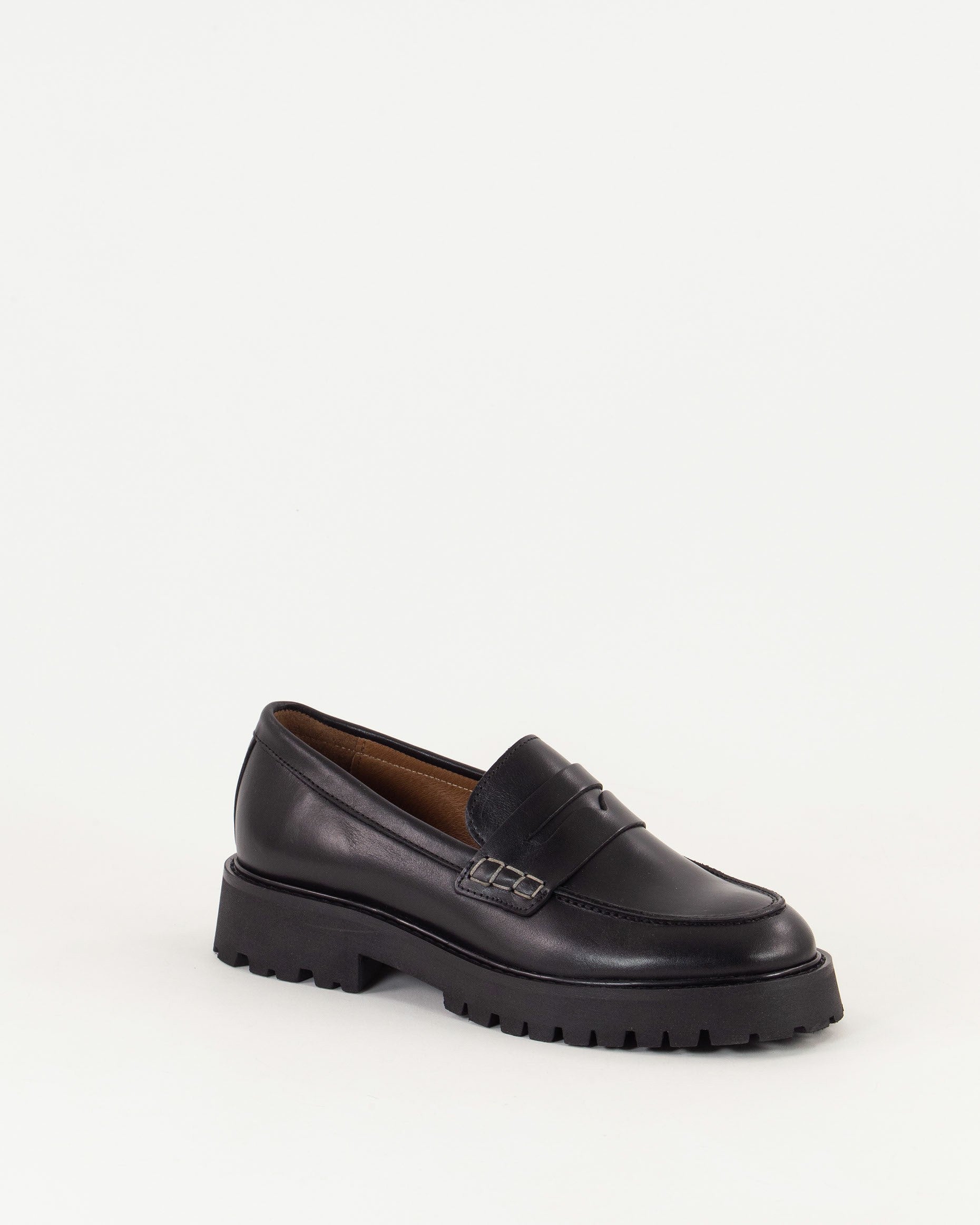 Women BARCELO Black Leather | Loafers