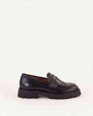 Women BARCELO Black Leather | Loafers