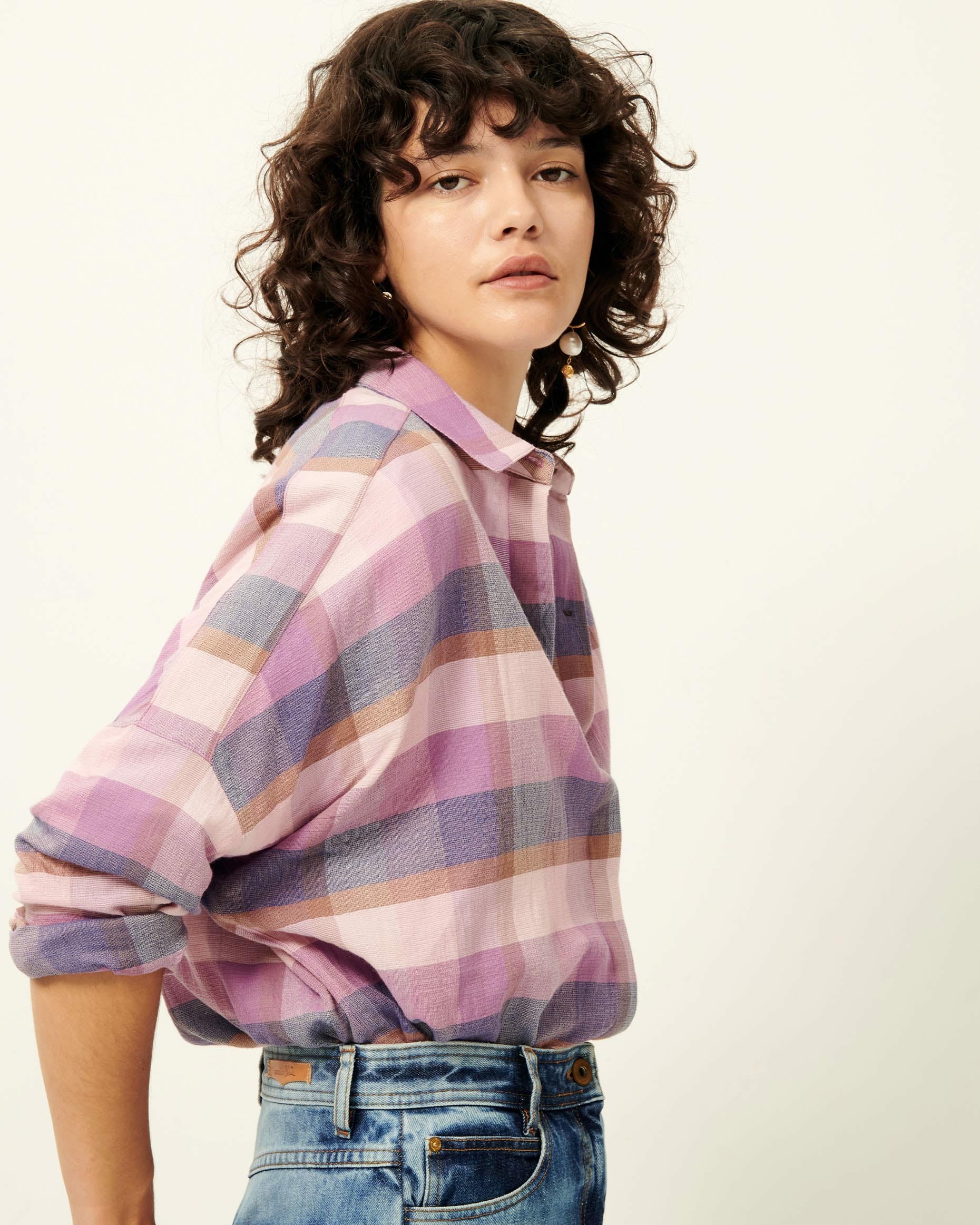 Women DELIMA Purple Tan | Shirt