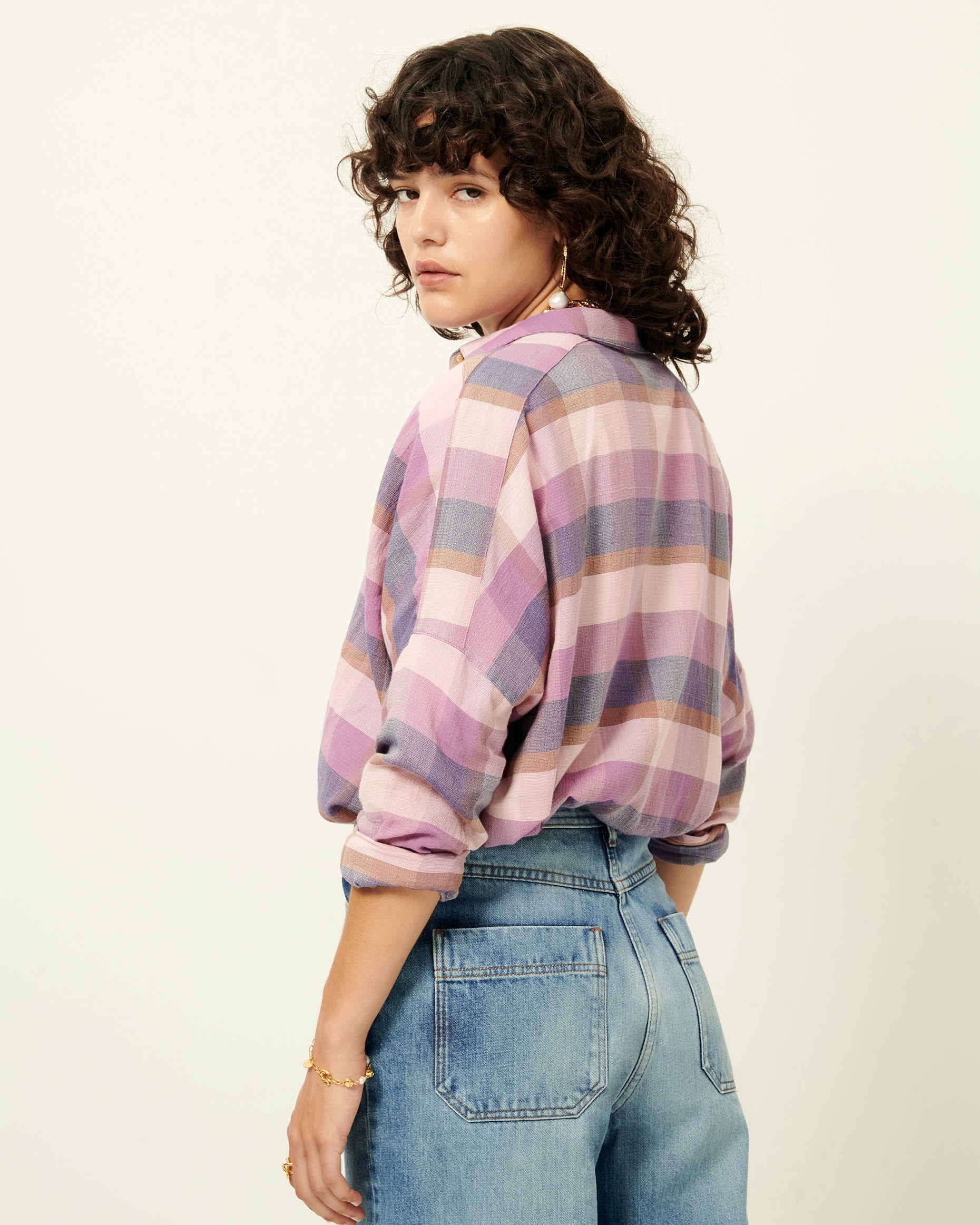 Women DELIMA Purple Tan | Shirt