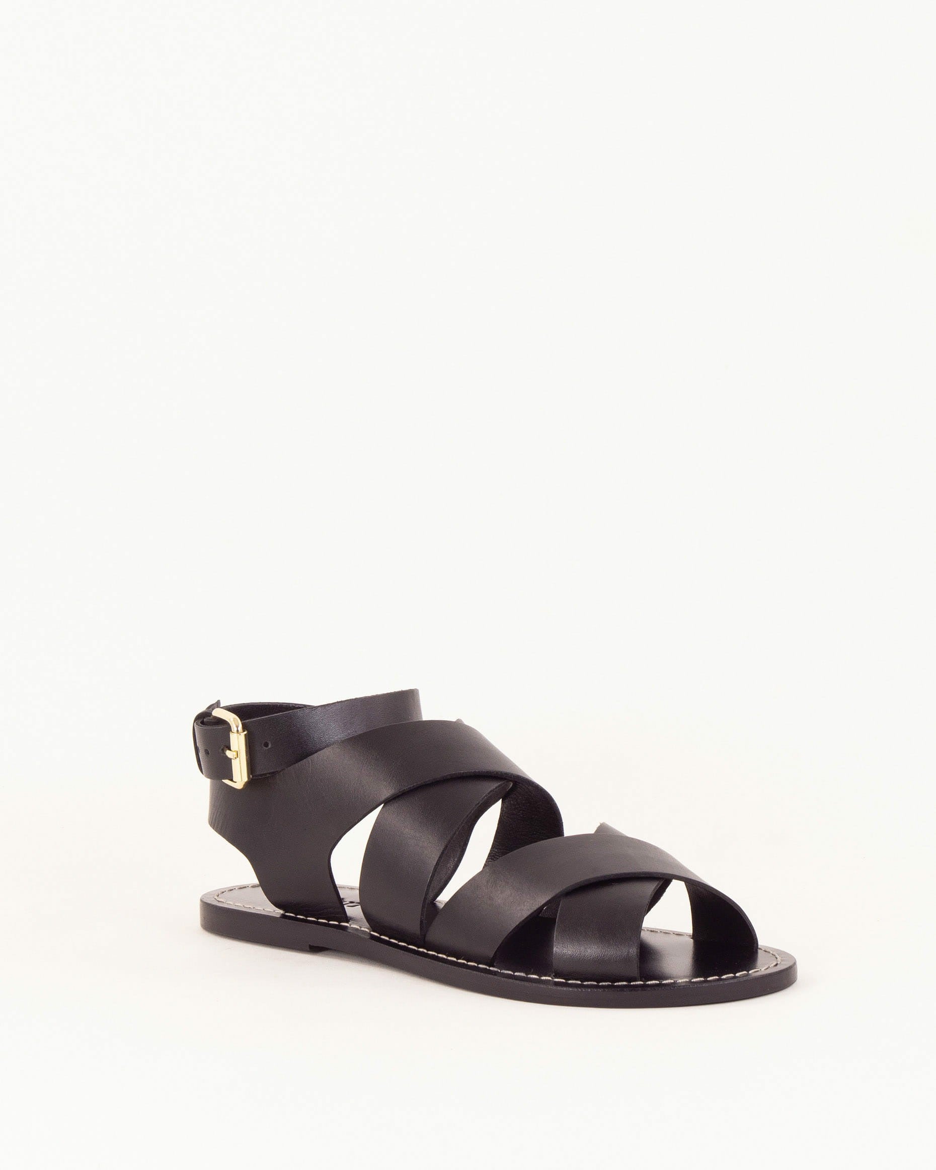 Women DAKLA Black Leather | Sandals