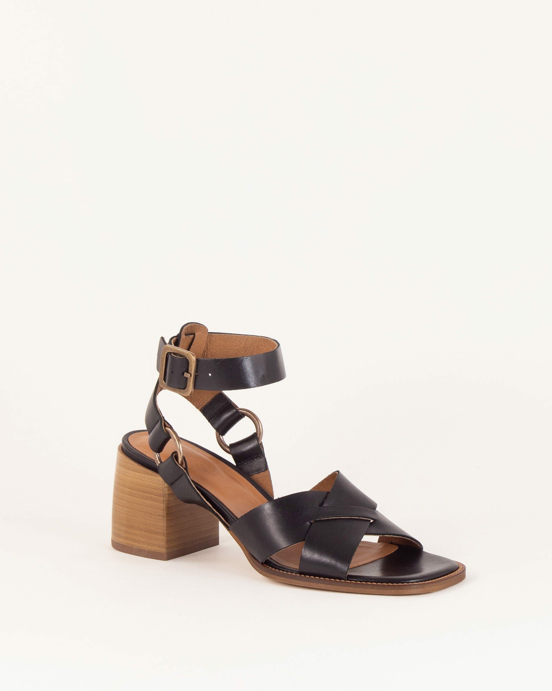 Women OONA Black Leather | Sandals