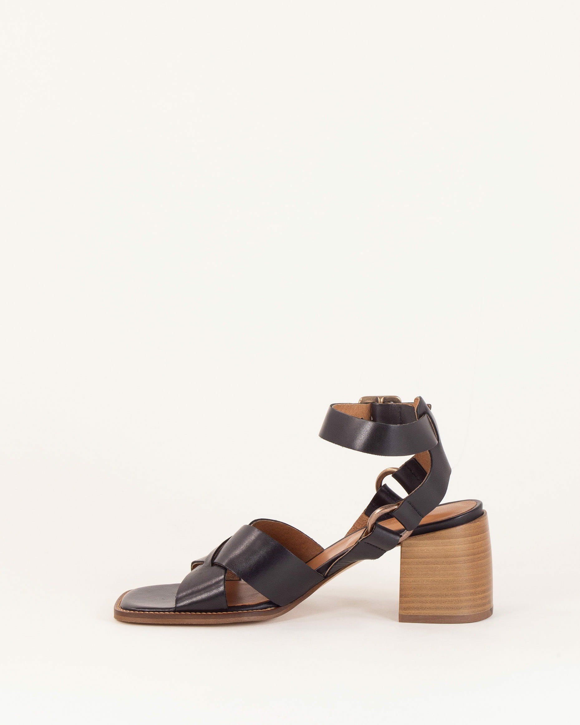 Women OONA Black Leather | Sandals