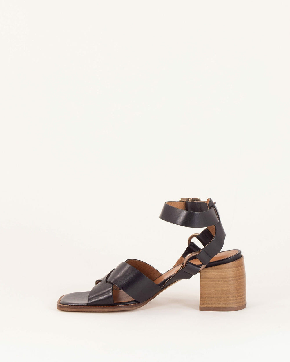 Women OONA Black Leather | Sandals