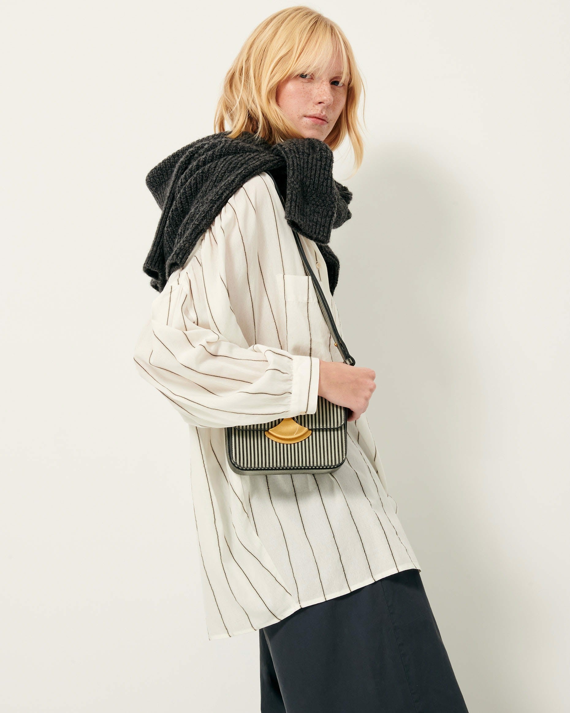 Women DIVILUZ MIMO Whiblack Stripes | Bag