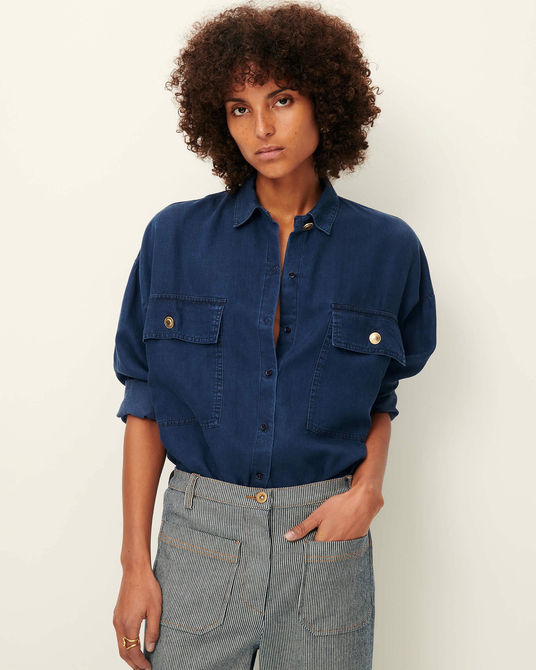 Women JAYNIM Indigo Blue | Shirt