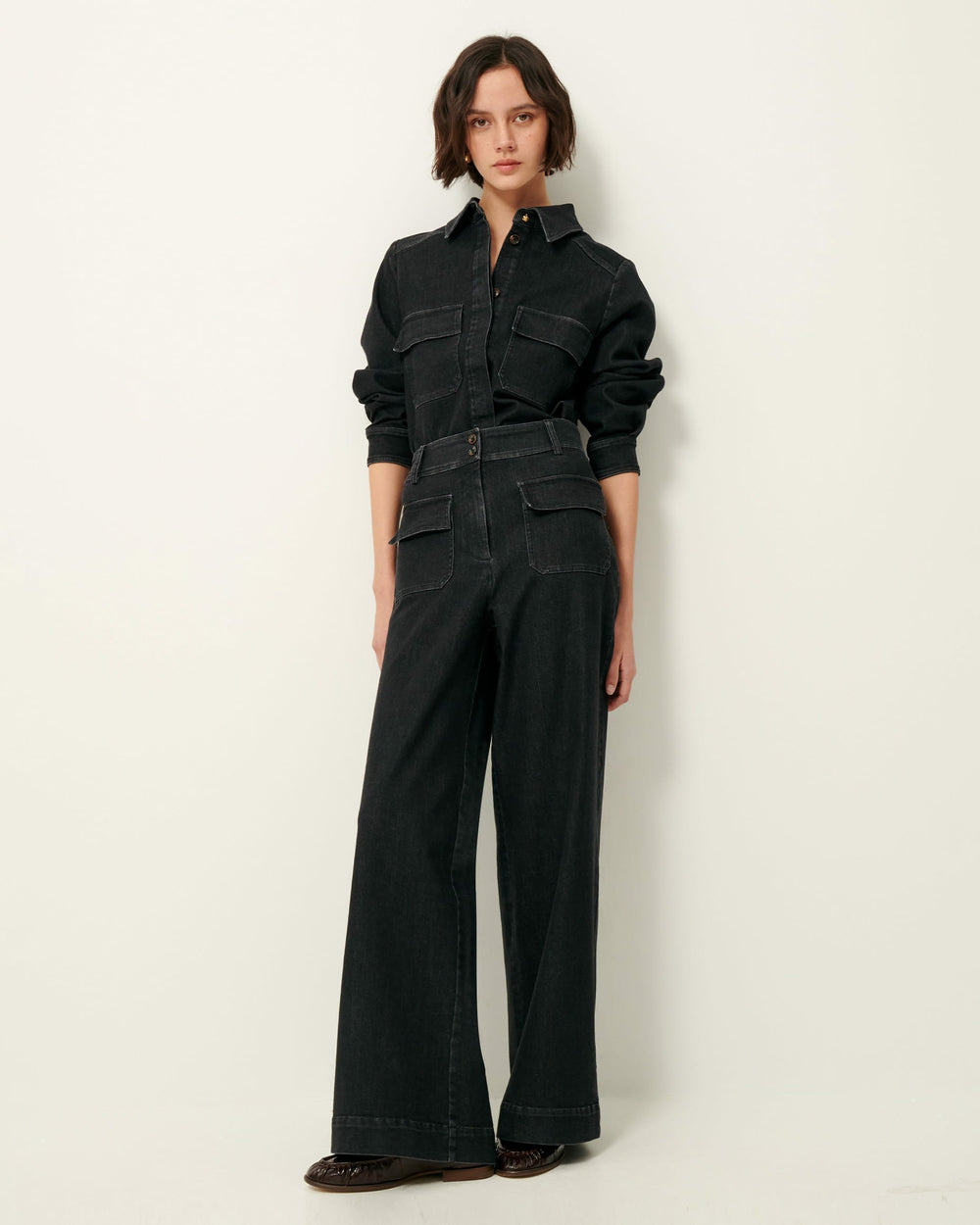 Women MANHATTAN Denim Black | Pants