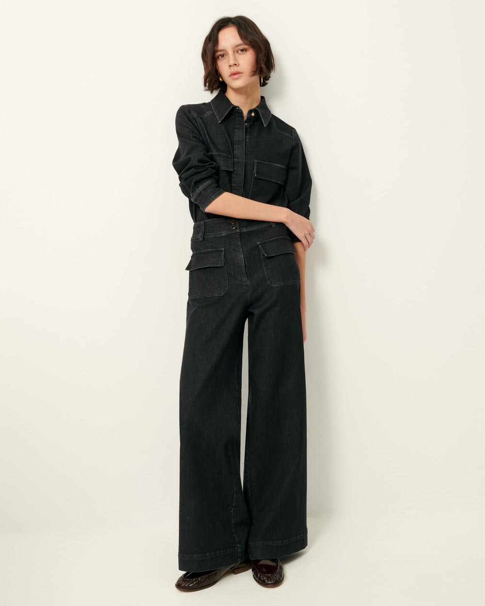Women MANHATTAN Denim Black | Pants