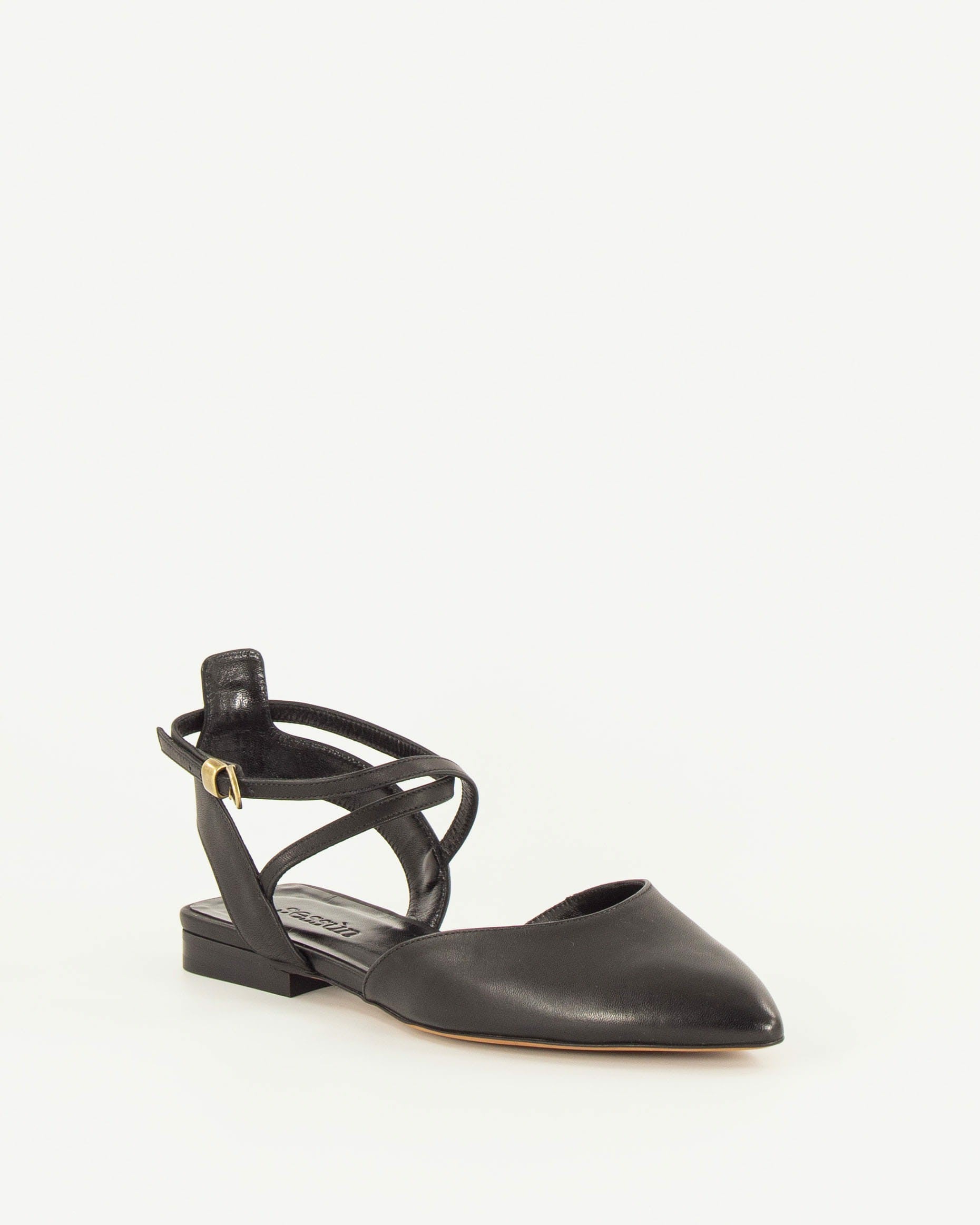 Women BETTY Black Leather | Ballet Flats