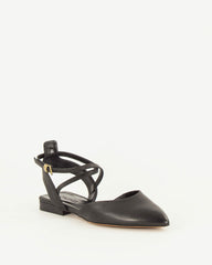 Women BETTY Black Leather | Ballet Flats