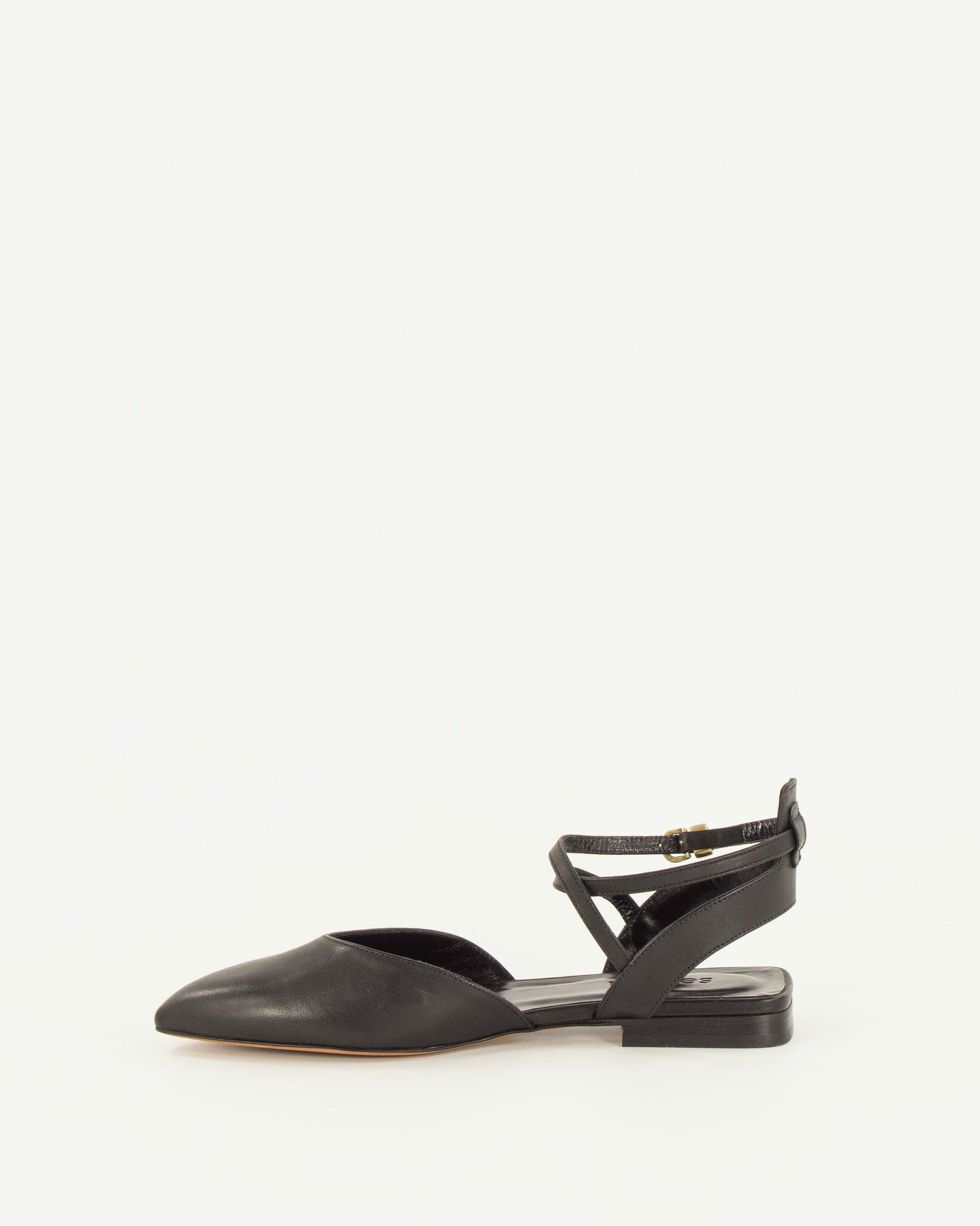 Women BETTY Black Leather | Ballet Flats
