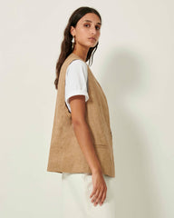 Women MARCELLO Alpaga | Sleeveless jacket