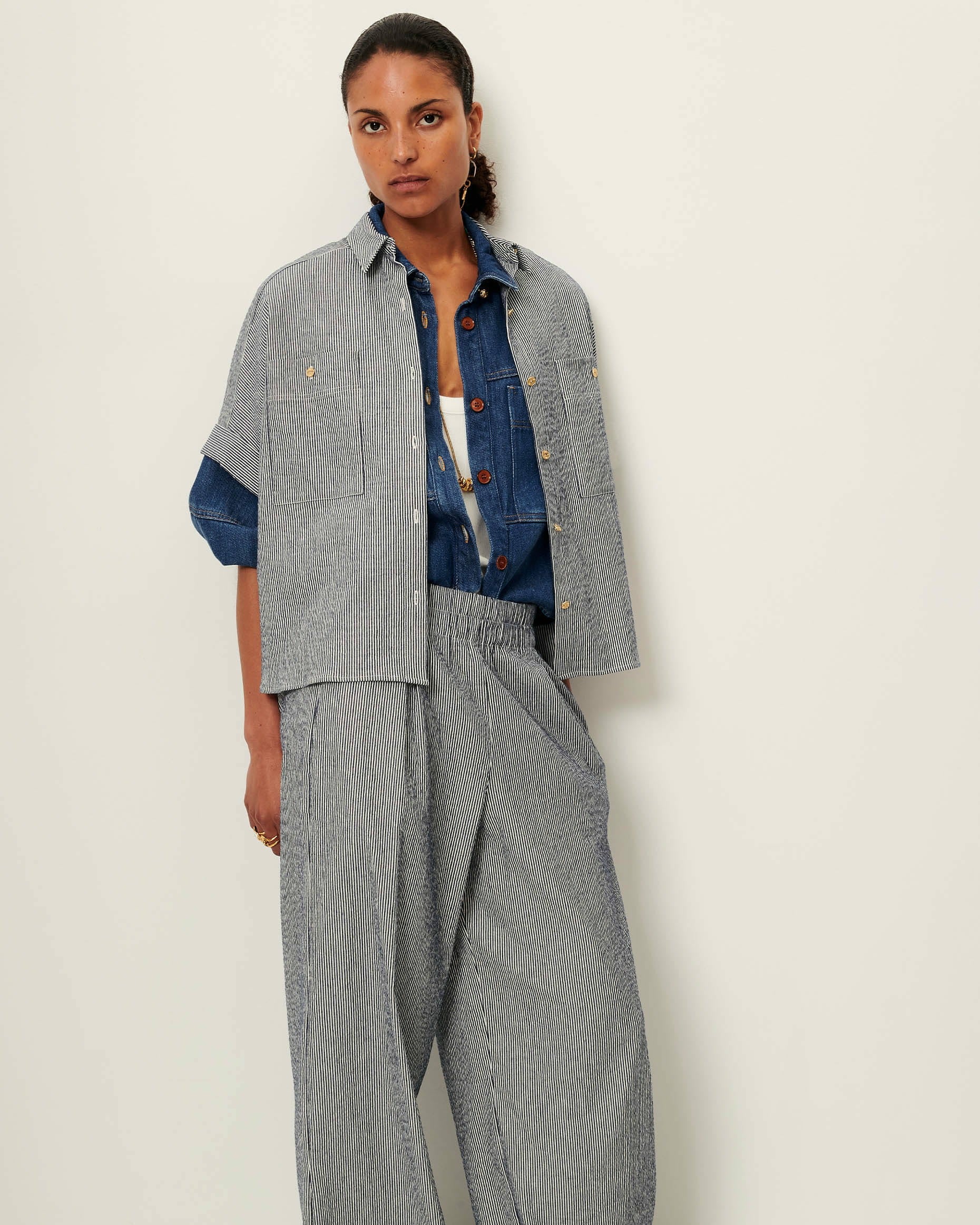 Women DELLA Coutil Blue | Shirt